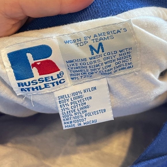 Russell vintage Kentucky blue gray pullover windbreaker - Picture 3 of 5